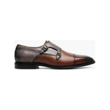 Stacy Adams Raythorne Cap Toe Double Monk Strap Shoes Gray Brown 25671-971