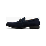 Stacy Adams Ravelle Moc Toe Bit Slip On Shoes Navy Suede 25680-415