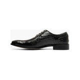 Men's Stacy Adams Shoes Crocodile Leather Print GABARDO 25681-001 Black