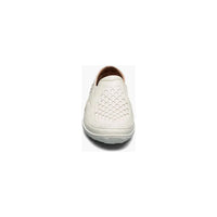 Stacy Adams Ithaca Moc Toe Slip On Men's Shoes White 25656-100