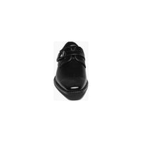 Stacy Adams Kinsley Plain Toe Monk Strap Shoes Black 20180-001