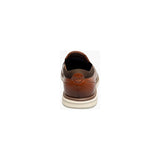 Nunn Bush Chase Moc Toe Slip On Walking Shoes Cognac Multi 85092-229