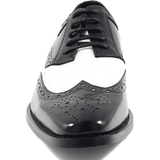 Stacy Adams Tinsley Wingtip Oxford Men's Shoes Black White Lace Up 25092-111