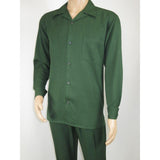 Men's MONTIQUE Two Piece Set Walking Leisure Suit Long Sleeves 1641 H. Green