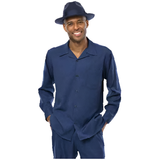 Men's MONTIQUE Two Piece Set Walking Leisure Suit Long Sleeves 1641 Navy Blue