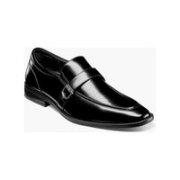 Stacy Adams Kester Moc Toe Ornament Slip On Shoes Black 20195-001