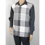 Men's MONTIQUE Two Piece Set Walking Leisure Suit 2370 Gray Plaid