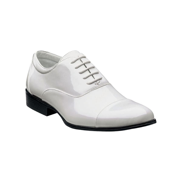 24998, Stacy Adams Patent Leather Tux Shoes Cap Toe Lace up Black or White - J.Valintin Men's Wear Legend - 97914