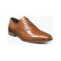 25092 Stacy Adams Leather Shoes Tinsley Wingtip Lace Up Tan 240 - J.Valintin Men's Wear Legend - 25092 - 240Tan - 9.5