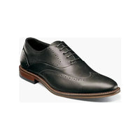 25489 Stacy Adams Leather Shoes Macarthur Wingtip Lace up Oxford Black - J.Valintin Men's Wear Legend - 95314