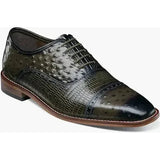 25527 Stacy Adams Leather Shoes Rodano Ostrich Lizard Print All Colors - J.Valintin Men's Wear Legend - 95168