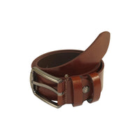 Men's Belt By PICCODER Turkey Genuine Leather Solid 3000 Brown