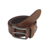 Men's Belt By PICCODER Turkey Genuine Leather Solid 3100 Brown