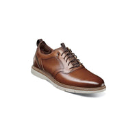 Stacy Adams Sync Plain Toe Elastic Lace Up Sneaker Leather Cognac 25662-221