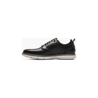 Stacy Adams Sync Plain Toe Elastic Lace Up Sneaker Shoes Leather Black 25662-001