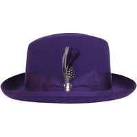 Men Bruno Capelo Dress Hat Australian Wool Homburg Godfather GF107 Purple