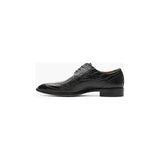 Stacy Adams Turano Bike Toe Oxford Croc Print Shoes Black 25576-001