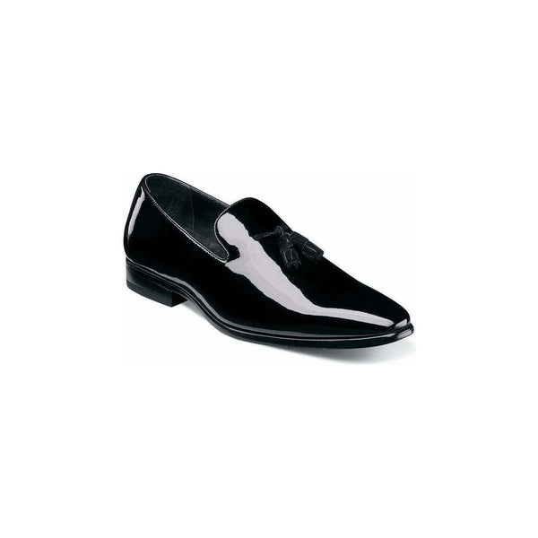 Stacy Adams Phoenix Tassel Slip On Tuxido Shoes Black Patent Leather 21011-004