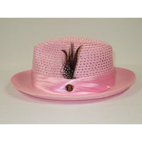 Men's Summer Spring Braid Straw style Hat by BRUNO CAPELO JULIAN JU902 Pink