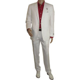 Adolfo Men's Linen Suit summer suit Breathable and comfortable C500 White - J.Valintin Men's Wear Legend - 8892