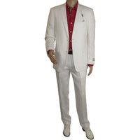 Adolfo Men's Linen Suit summer suit Breathable and comfortable C500 White - J.Valintin Men's Wear Legend - 8892