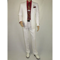 Adolfo Men's Linen Suit summer suit Breathable and comfortable C500 White - J.Valintin Men's Wear Legend - 8892