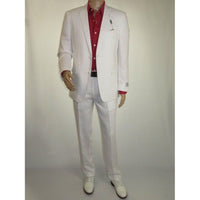 Adolfo Men's Linen Suit summer suit Breathable and comfortable C500 White - J.Valintin Men's Wear Legend - 8892