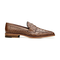 Belvedere Espada Ostrich Quill Penny Loafer Shoes Tabac - J.Valintin Men's Wear Legend - Espada 02440 Tabac _ 9