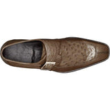 Belvedere Josh Ostrich Single Buckle Dress Men's Shoe Brown 114011 - J.Valintin Men's Wear Legend - Josh 114011 Brown_9