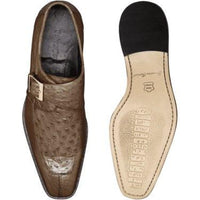 Belvedere Josh Ostrich Single Buckle Dress Men's Shoe Brown 114011 - J.Valintin Men's Wear Legend - Josh 114011 Brown_9