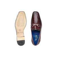 Belvedere Men's Bruno Genuine Ostrich Leg and Italian Calf Loafer Burgundy 1026 - J.Valintin Men's Wear Legend - Bruno Burgundy 1026_10