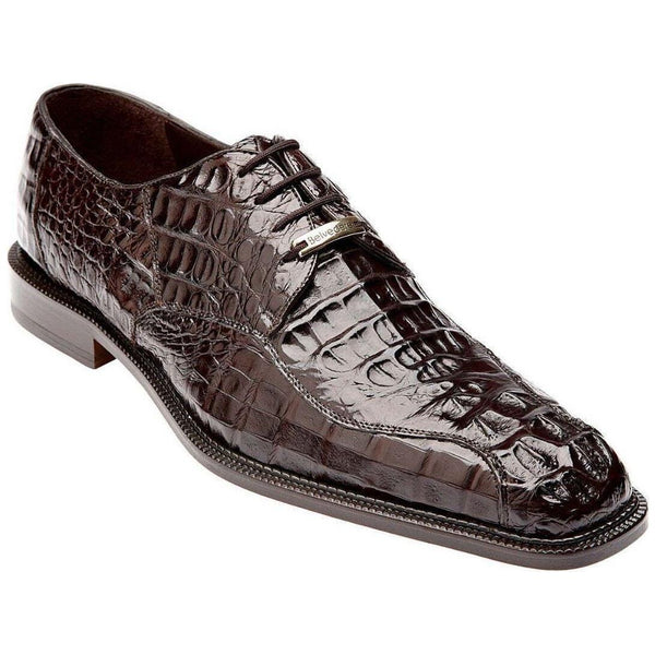 Belvedere Mens Dress formal Shoes Chapo Genuine Crocodile Brown 1465 - J.Valintin Men's Wear Legend - 1465 brown_9_Me