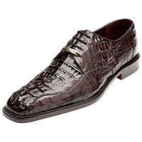 Belvedere Mens Dress formal Shoes Chapo Genuine Crocodile Brown 1465 - J.Valintin Men's Wear Legend - 1465 brown_9_Me