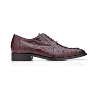 Belvedere Men's Orlando Dress Shoes Genuine Ostrich Quill Dark Burgundy D01 - J.Valintin Men's Wear Legend - D01 Orlando Burgundy_9