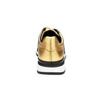 Belvedere Sneakers Blake Genuine Ostrich and Soft Italian Calf Black Gold 33629