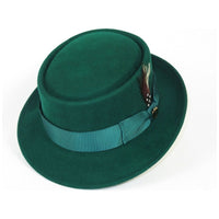 Bruno Capelo Dress Hat Australian Wool Crushable Pork Pie Jazz PP109 Emerald - J.Valintin Men's Wear Legend - PP109 - Emerald - S