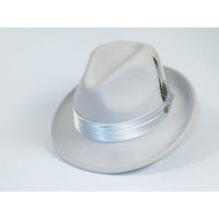 Bruno Capelo Hat Australian Wool Crushable Fedora Giovani UN133 Silver Gray - J.Valintin Men's Wear Legend - UN133 - Silver - S