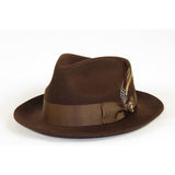 Bruno Capelo Hat Australian Wool Fedora Teardrop Crown Fabio FB227 Brown - J.Valintin Men's Wear Legend - FB227 - Brown - S