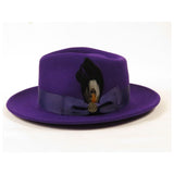 Bruno Capelo Hat Australian Wool Fedora Teardrop Crushable Bel Air BL595 Purple - J.Valintin Men's Wear Legend - BL595 - Purple - S