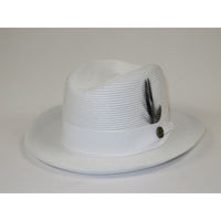 Men Bruno Capelo Summer Spring Soft Straw Style Hat Godfather GF201 White