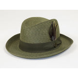 Men Bruno Capelo Summer Spring Soft Straw Style Hat Godfather GF206 Olive