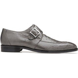 Gray Belvedere Josh Ostrich Single Buckle Men's Dress Shoe 114011 - J.Valintin Men's Wear Legend - Josh 114011 Gray_9