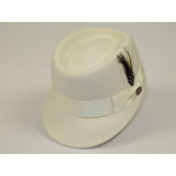 Men's LEGIONNAIRE Codet Cap Wool Felt Hat Telescope Crown LG101 Ivory