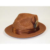 Men's Summer Spring Braid Straw Hat BRUNO CAPELO JULIAN JU924 Brandy/Rust