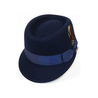 Men's LEGIONNAIRE Codet Cap Wool Felt Hat Telescope Crown LG102 Navy Blue