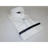 Men 100% Cotton Shirt Manschett Quesste Turkey Slim Fit 6047 - 01 White Fancy - J.Valintin Men's Wear Legend - 96920