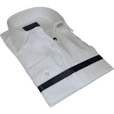 Men 100% Cotton Shirt Manschett Quesste Turkey Slim Fit 6047 - 01 White Fancy - J.Valintin Men's Wear Legend - 96920