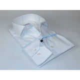 Men 100% Italian Cotton Shirt No Iron SORRENTO Slim Fit Spread Collar 2740 White - J.Valintin Men's Wear Legend - 96777