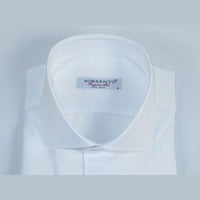 Men 100% Italian Cotton Shirt Non Iron SORRENTO Turkey Cutaway Collar 2744 White - J.Valintin Men's Wear Legend - 98726