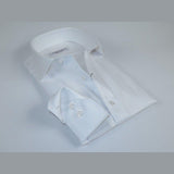 Men 100% Italian Cotton Shirt Non Iron SORRENTO Turkey Cutaway Collar 2744 White - J.Valintin Men's Wear Legend - 98726